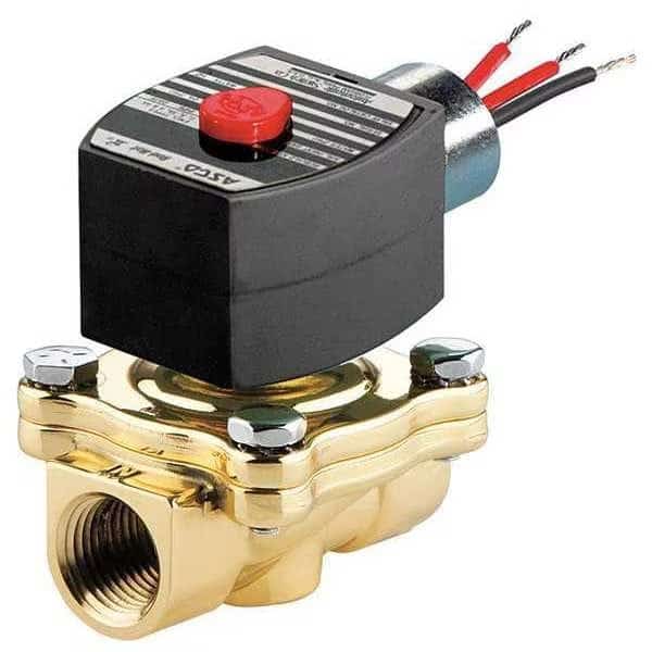 Solenoid Valve,Brass,NC,Air, Inert Gas , Mfr#: EF8210G100V