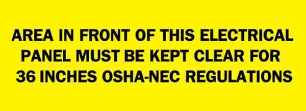Electrical Hazard Sign, 122656