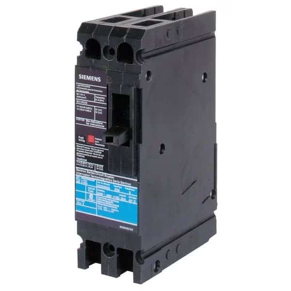 Molded Case Circuit Breaker, 45 A, 240V AC, 2 Pole, Lug In Panelboard Mounting Style, ED2 Series, SIEMENS, Mfr# ED22B045
