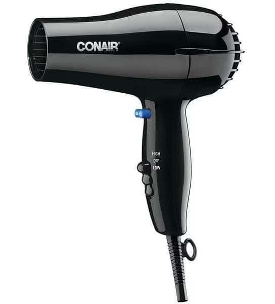 Hairdryer, Handheld, Black, 1600 Watts