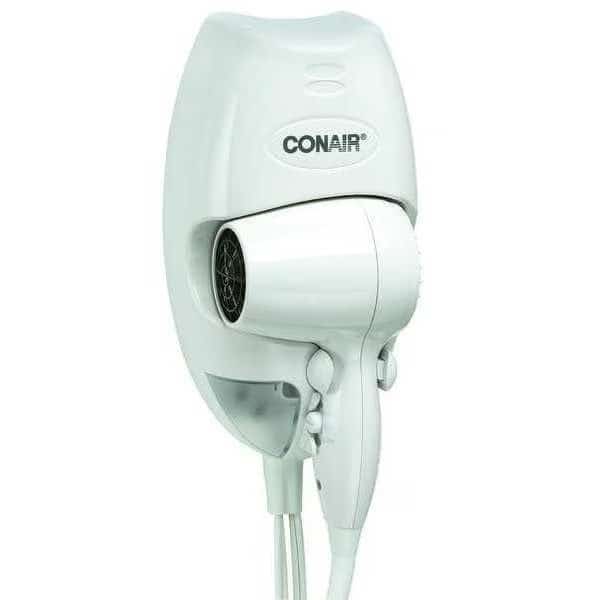 Hairdryer, Wallmount, White, 1600 Watts
