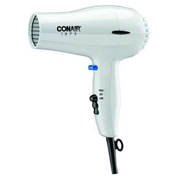 Hairdryer,Handheld,White,1875 Watts, Mfr#: 247W, CONAIR