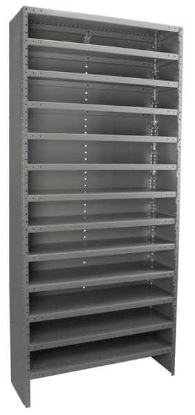 Metal Shelving Unit, 18"D x 36"W x 79"H, 13 Shelves, Steel