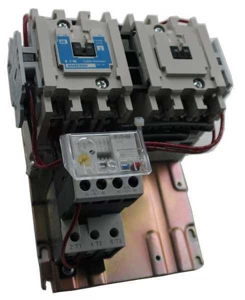 Reversing NEMA Magnetic Motor Starter, No Enclosure NEMA Rating, 24V AC, 3 Poles, 1NO, EATON, Mfr# AN59DN0T5E020
