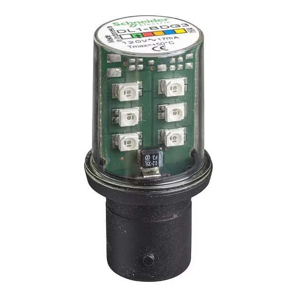 Steady LED Lamp, Green, 120VAC