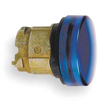 Pilot Light Head, Blue, 22mm, SCHNEIDER ELECTRIC, Mfr# ZB4BV06