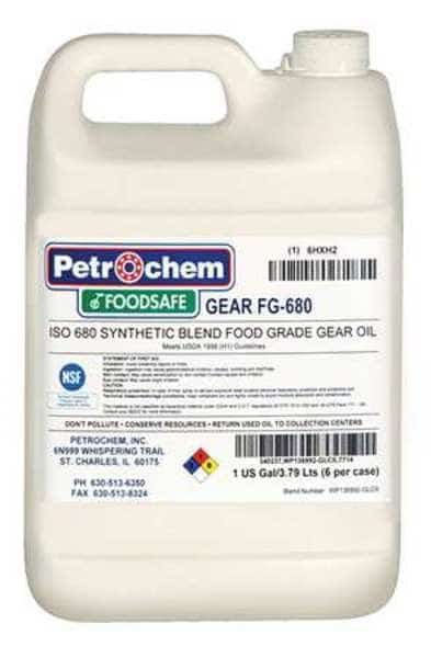 1 gal Gear Oil Jug 680 ISO Viscosity, 140 SAE, Clear