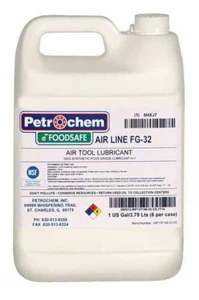 Synthetic Air Tool Lube, SAE Grade 10W, Food Grade, 1 gal., ISO 32