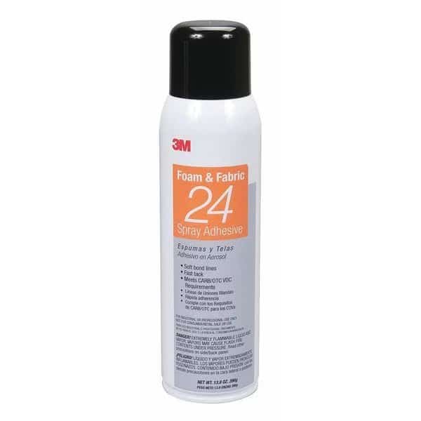 Spray Adhesive, 24 Series, Orange, 13.8 oz, Aerosol Can, 3M, Mfr# 24