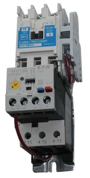 Nonreversing NEMA Magnetic Motor Starter, No Enclosure NEMA Rating, 24V AC, 3 Poles, 1NO, EATON, Mfr# AN19BN0T5E020