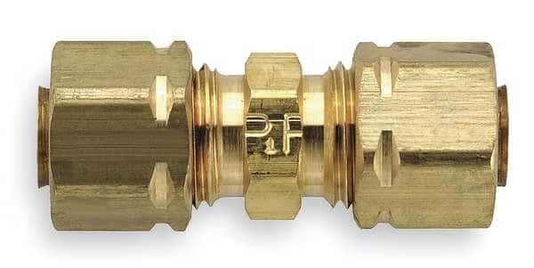 1/2" x 3/8" Compression Brass Union Reducer 10PK