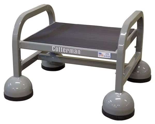 Rolling Platform, 1 Steps, 13 in Overall Height, Steel, Gray