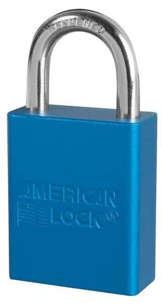Lockout Padlock, KA, Blue, 1-7/8"H, PK12