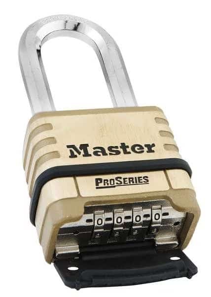 Combination Padlock, Bottom, Black/Silver