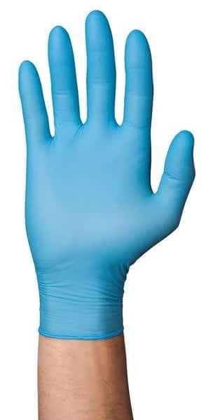TouchNTuff  92-616, Disposable Gloves, 3 mil Palm, Nitrile, Powder-Free, S, 150 PK, Light Blue