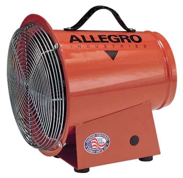 Confined Space Fan, Axial, 1/3 HP