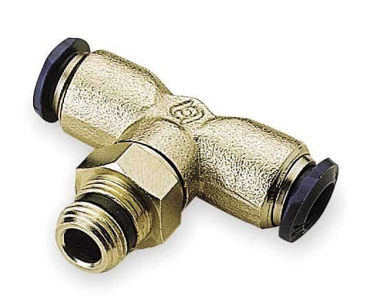 Male Branch Tee, 1/4 In, Tube x MNPT, PK10, AIGNEP USA, Mfr# 88210-04-04