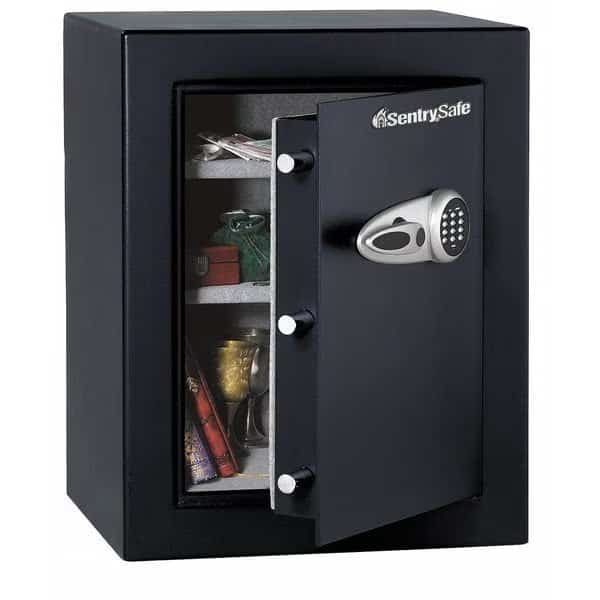 Security Safe, 4.25 cu ft, 195 lb, Electronic, Override Key Lock