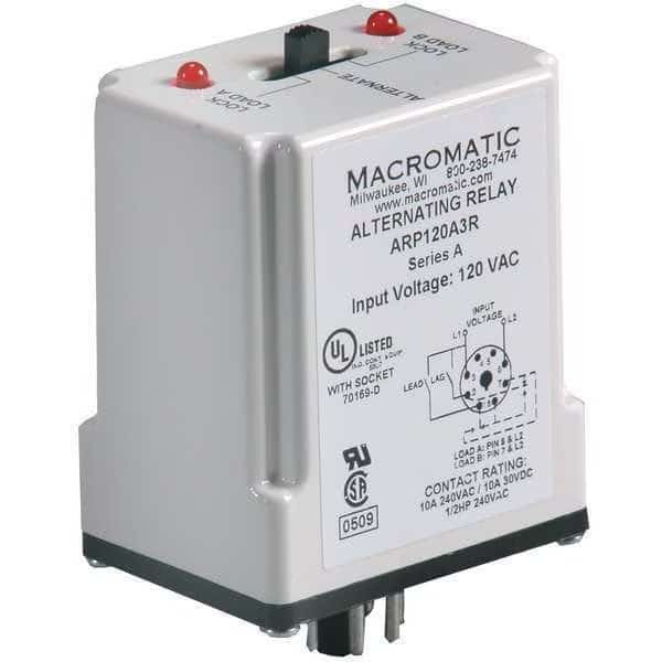 Alternating Relay, DPDT, 24VAC, 10A, 8 Pin