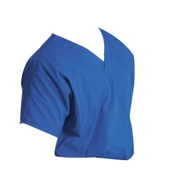 Scrub Shirt, 4XL, Blue, Unisex