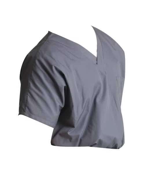 Scrub Shirt, 5XL, Gray, Unisex