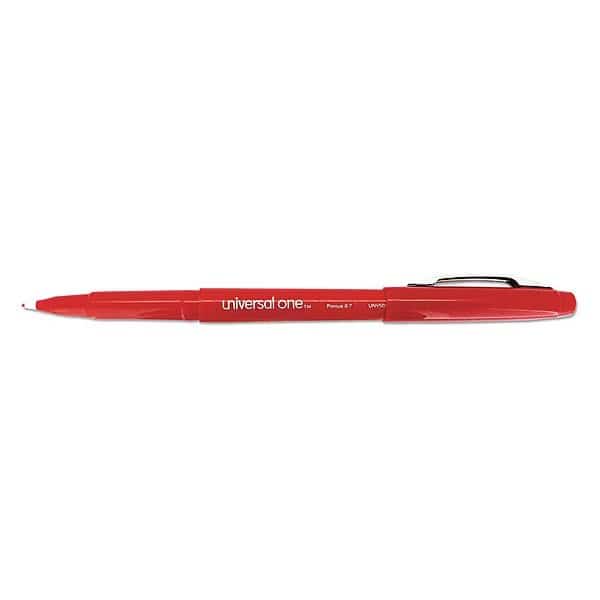 Rollerball Pens,Red,PK12, Mfr#: UNV50503, UNIVERSAL ONE