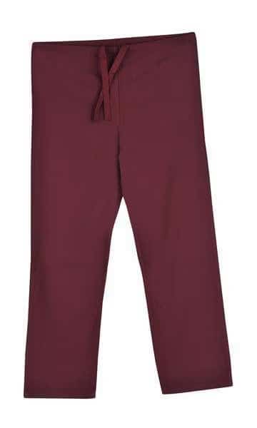 Scrub Pants, XS, Wine, Unisex