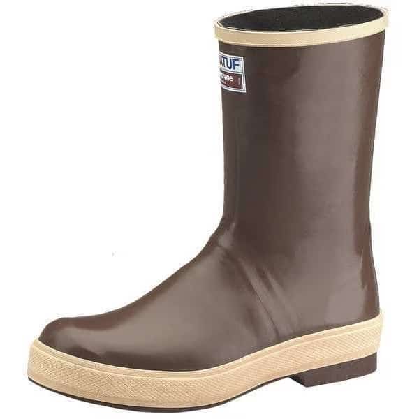 XTRATUF, Men's Rubber Boot, 5 D, Neoprene, 12" Height, Copper/Tan