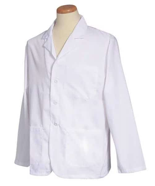 Lab Coat, Polyester/Cotton, 3 Pockets, Buttons