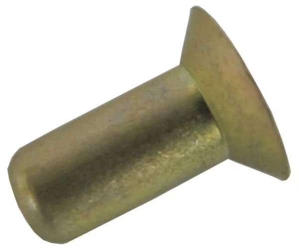 Solid Rivet, Countersunk Head, 0.0938 in Dia., 0.25 in L, Aluminum Body, 250 PK