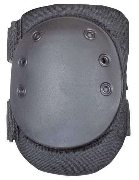 Knee Pad, Hard Shell, Foam Pad, Plastic Cap, hook-and-loop Closure, 2 Straps, Black, Universal