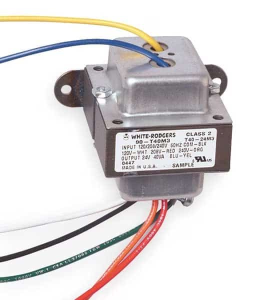 Class 2 Transformer, 40 VA, Not Rated, 85°C, 24V AC, 120/208/240V AC