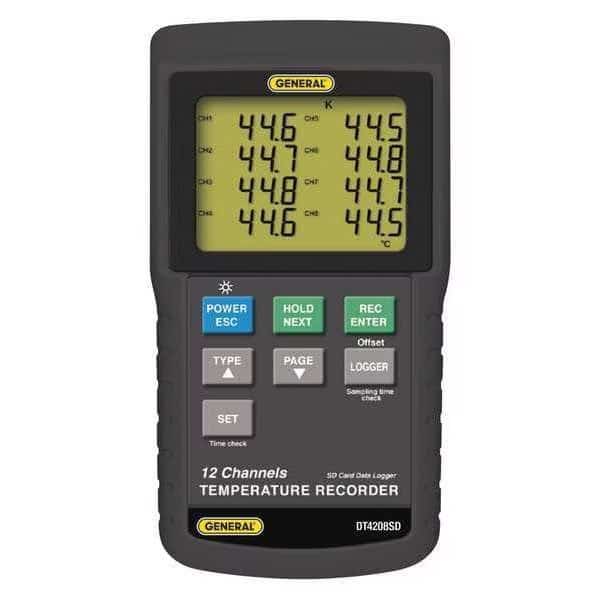 Temperature Recorder, Type K, 12 Inputs