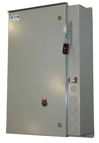 Nonreversing NEMA Magnetic Motor Starter, 3R NEMA Rating, 24V AC, 3 Poles, 1NC/1NO, EATON, Mfr# ECN0542TAA-R63/F
