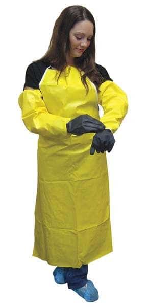ChemSplash(R) 1 Chemical Resistant Sleeves, 18 in Length, 15 mil Thick, Serged Seam, Yellow, 200 PK
