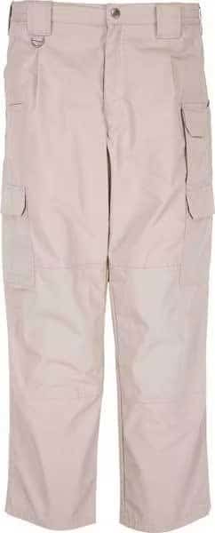 Men's Tactical Pants, 48 in, TDU Khaki, PTFE Treated 65%/35% Poly Cotton/Ripstop