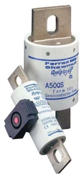 Semiconductor Fuse, Fast Acting, 450 A, A50QS Series, 500V AC, 500V DC, 4-1/2" L x 2" dia, MERSEN, Mfr# A50QS450-4