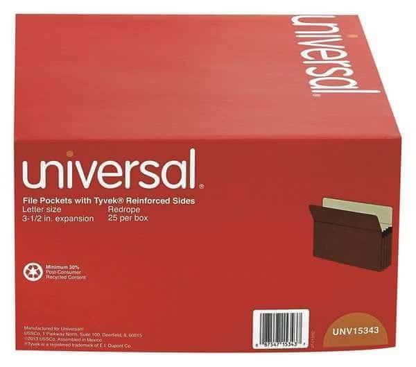 Expandable File 8-1/2 x 11" Redrope, 3-1/2" Expansion, PK25