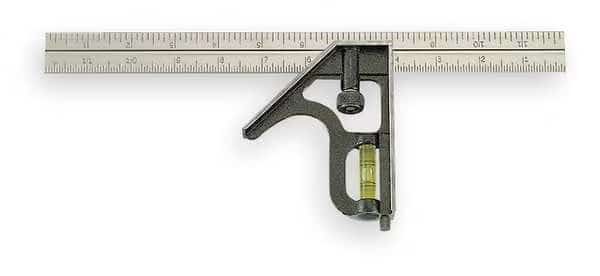 Combination Square, 12 In, Zinc Head