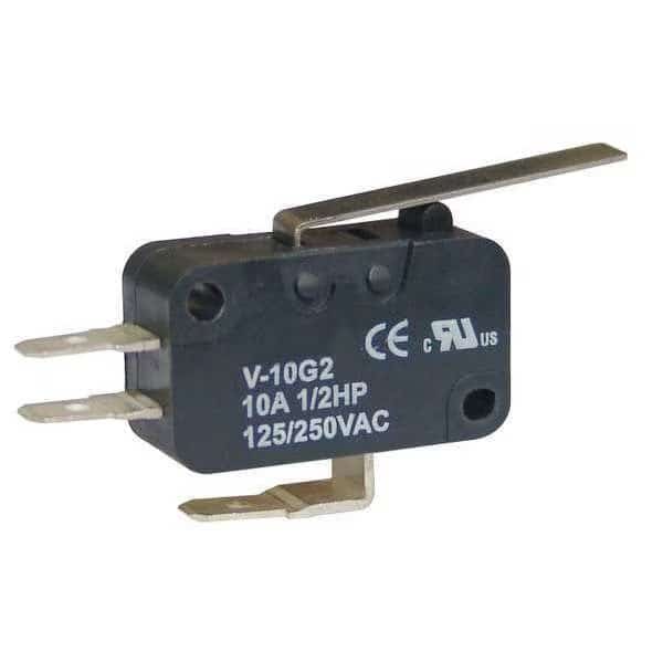 Miniature Snap Action Switch, Hinge, Lever Actuator, SPDT, 10A @ 125/250V AC Contact Rating, EnjoyTool select, Mfr# 6X292