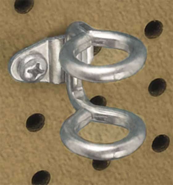 3/4 In. I.D. Steel Double Ring Tool Holder for 1/8 In. and 1/4 In. Pegboard, PK10