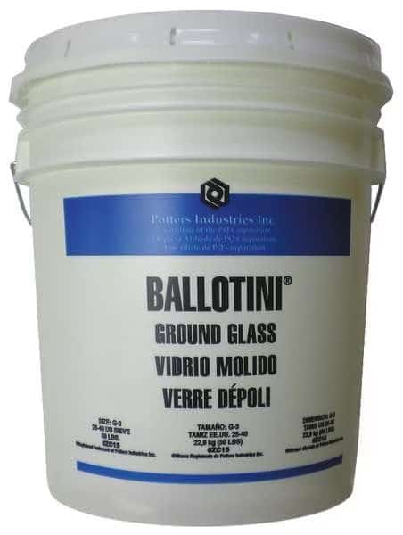 Ground Glass Blast Media, 53 lb, Pail