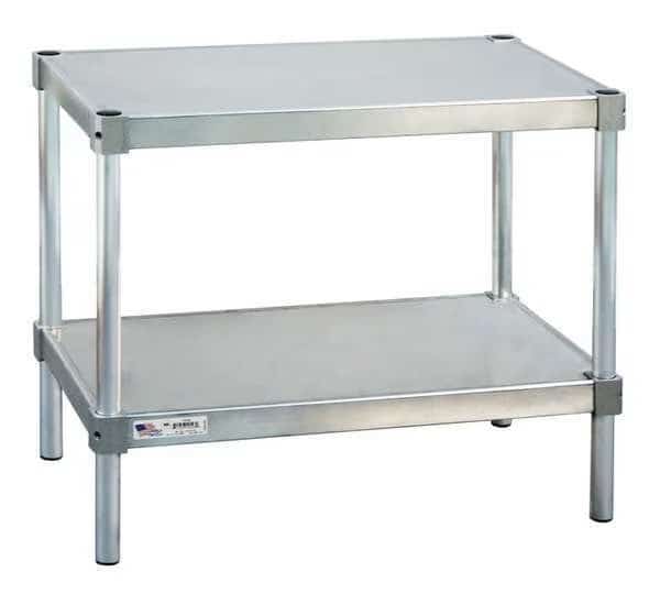 Fixed Work Table, Aluminum, 18" W, 18" D