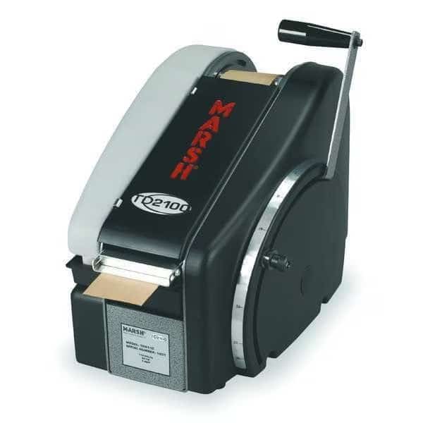 Tape Dispensing Machine, 3 Max. Tape Width. 9 in Tape Core Dia, Metal, Plastic, Black