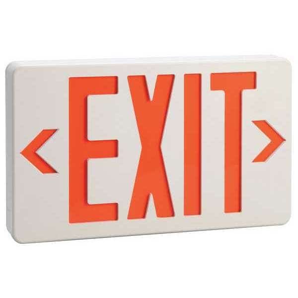 LUMAPRO Thermoplastic LED Exit Sign with Battery Backup, 6CGL5