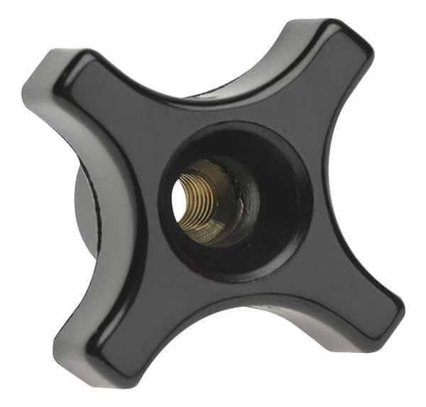 Four Prong Knob, Clamp Knob, 5/16-18 Size, 1"L, HR Phenolic