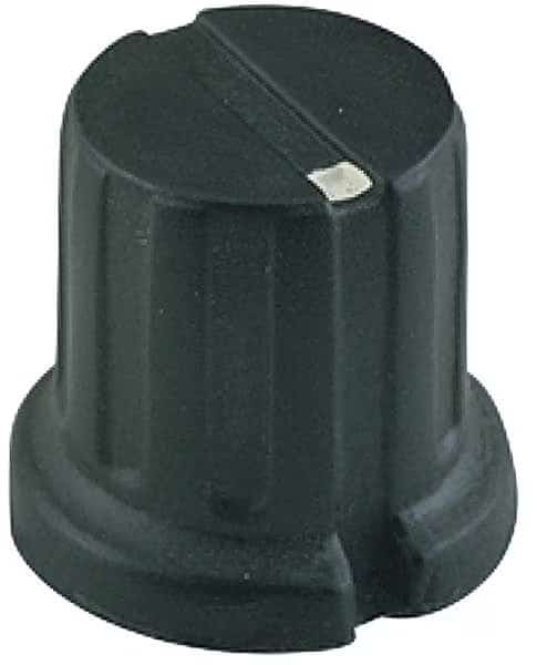 Control Knob, 1/4" Thread Size, Bushing, Brass Type, 0.36" c'bore