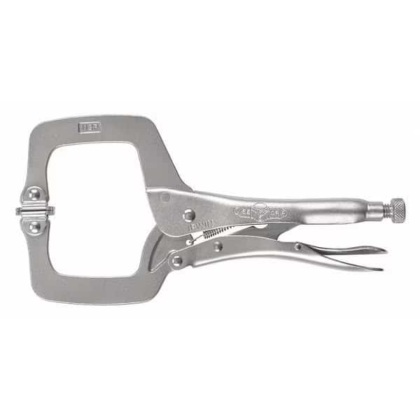 Vise-Grip 11" Locking C-Clamp W/ Swivel Pads, 11SP, Easy Release, 3-3/8" Jaw Opening, Alloy Steel