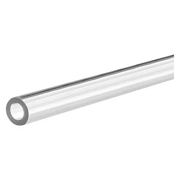 Clear PETG Tube Stock 2 ft L, 1/2 in Inside Dia, 5/8 in Outside Dia
