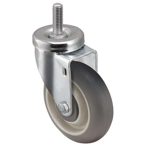 4" X 1-1/4" Non-Marking Monotech (Donut) Swivel Caster, Partial Thread Guard, Loads Up To 250 lb